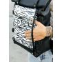 Чоловічий рюкзак Sambag RollTop Hacking чорний принт "Zebra"