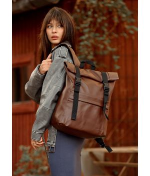 Рюкзак ролл Sambag жіночий RollTop Milton lh шоколадний