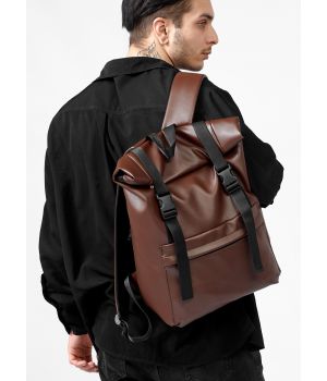 Рюкзак ролл Sambag чоловічий RollTop Milton шоколадний