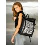 Жіночий рюкзак Sambag RollTop Hacking чорний принт "Zebra"