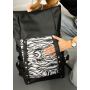 Жіночий рюкзак Sambag RollTop Hacking чорний принт "Zebra"