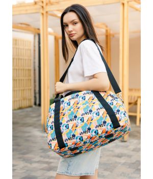 Спортивная дорожная вместительная сумка Sambag Vogue ПРИНТ "Abstract", 86004