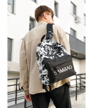 Чоловічий рюкзак Sambag Active тканевий з принтом "split"