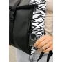Рюкзак рол Sambag RollTop чорний принт "Zebra"