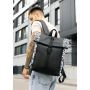 Рюкзак рол Sambag RollTop чорний принт "Zebra"