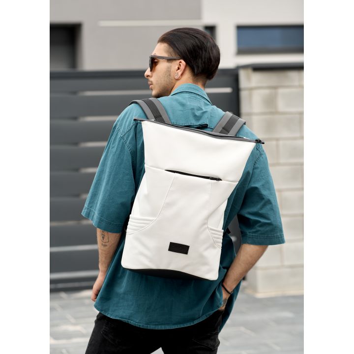 Рюкзак ролл Sambag унисекс RollTop KQN білий, 85926