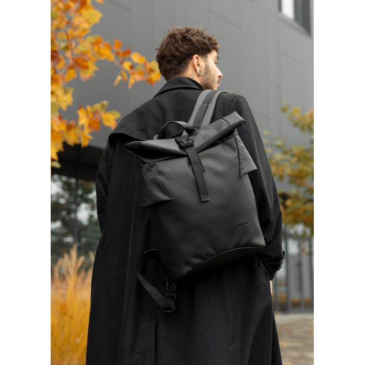 Чоловічий рюкзак ролл Sambag RollTop KZN чорний