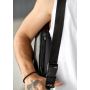 Стильная мужская сумка бананка кожа Sambag Holster MSH черная