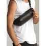 Стильная мужская сумка бананка кожа Sambag Holster MSH черная