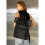 Рюкзак ролл Sambag жіночий RollTop LTT чорний оксфорд принт