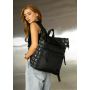 Рюкзак ролл Sambag жіночий RollTop LTT чорний оксфорд принт