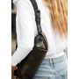 Красивая оригинальная сумка бананка кожа Sambag Holster MSH черная