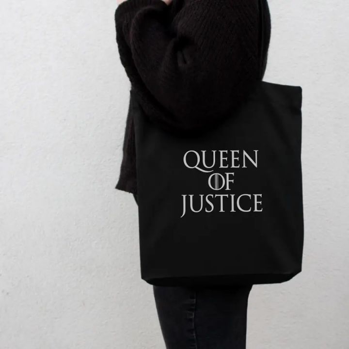 Подарункова Екосумка GoT Queen of justice, Чорний, англійська з написом