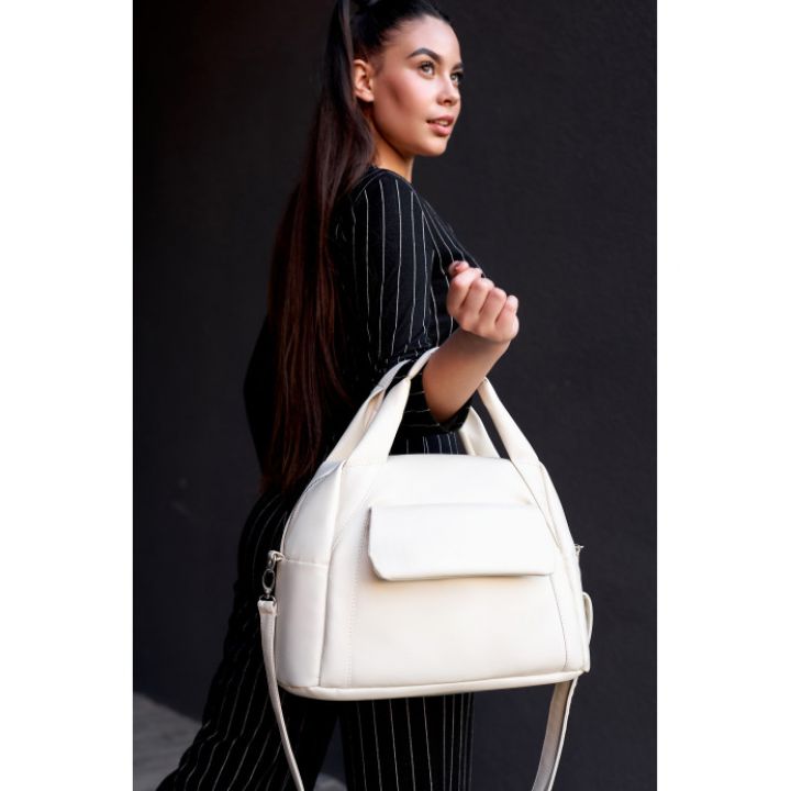 Женская Cпортивная сумка Sambag Vogue BKS молочная