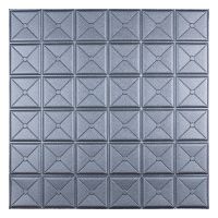 Самоклеющаяся 3D панель квадрат серебро 700x700x8мм
