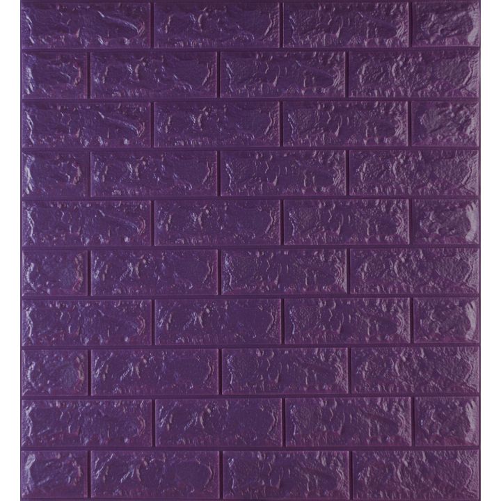 Самоклеющаяся декоративная 3D панель под фиолетовый кирпич 5 мм