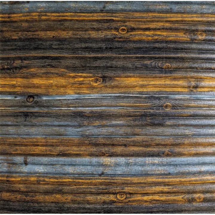 Самоклеющаяся декоративная 3D панель бамбук серо-коричневый 700x700x8.5мм