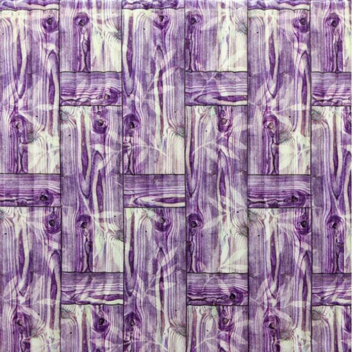 Самоклеющаяся декоративная 3D панель бамбуковая кладка фиолет 700x700x8.5мм