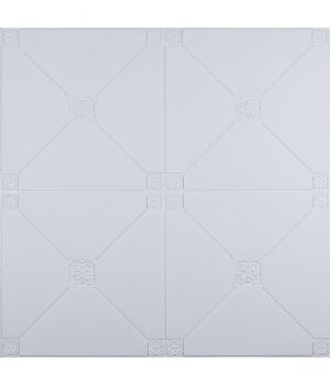 Самоклеющаяся 3D панель белая пирамида 700x700x4.5мм