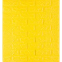 Самоклеюча 3D панель декоративна жовта цегла 7 мм