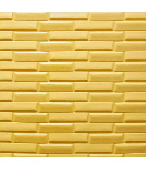 Самоклеющаяся декоративная 3D панель желто-песочная кладка 700x770x7мм