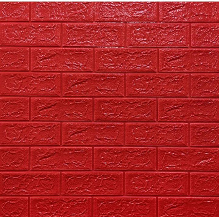 Самоклеющаяся декоративная 3D панель Кирпич красный 700x770x5мм