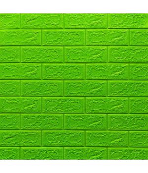 Самоклеющаяся декоративная 3D панель Кирпич Зеленый 700x770x5мм