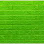 Самоклеющаяся декоративная 3D панель Кирпич Зеленый 700x770x5мм