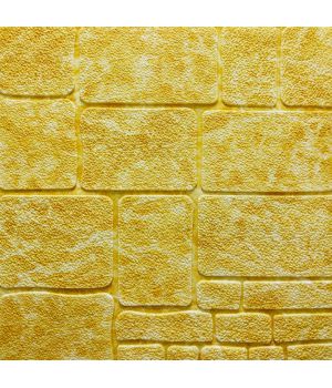 Самоклеящаяся декоративная 3D панель камень желтый мрамор 700х700х7мм