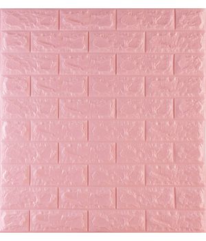 Самоклеющаяся декоративная 3D панель под розовый кирпич 7 мм
