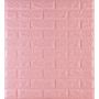 Самоклеюча 3D панель декоративна рожева цегла 7 мм