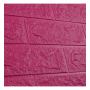Самоклеюча 3D панель декоративна темно рожева цегла 700x770x7 мм