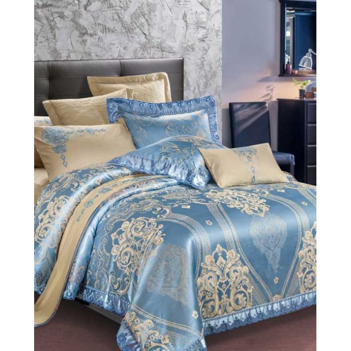 КПБ семейный "SJ-013 (А + В)" сатин набивной, 64401